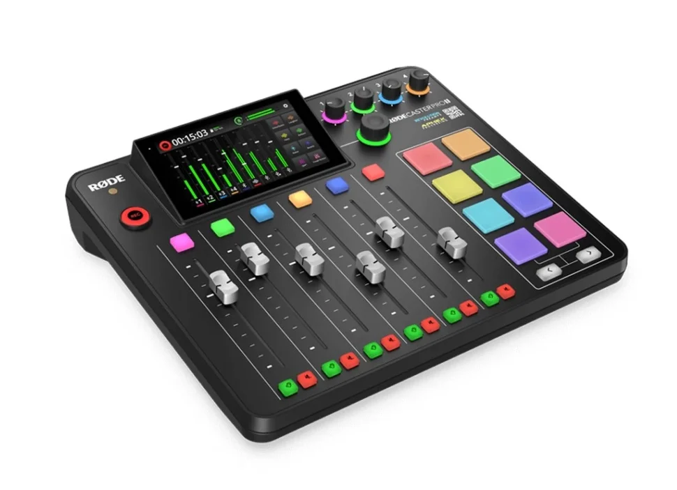 Kit Podcast PRO 1 complet  Rodecaster Pro 2 cu Rode PodMic si  Casti ATH-M20X + Joby Boom Wavo + cablu XLR 1M [3]