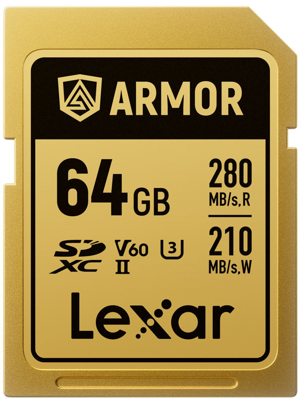 Lexar SDXC ARMOR Gold UHS-II U3, Stainless Steel, IP68 R280/W210 (V60) 64GB [1]