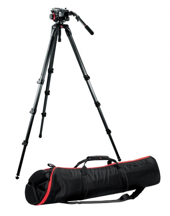 Manfrotto 504HD,536K kit trepied video carbon [1]