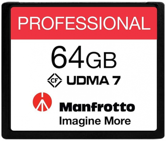 Manfrotto CF 64GB, UDMA 7, 160 MB/s Card de memorie professional [1]