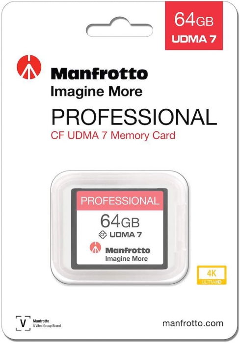 Manfrotto CF 64GB, UDMA 7, 160 MB/s Card de memorie professional [4]