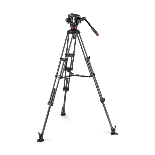 Manfrotto MVK504XTWINMC Kit Trepied video Carbon cu spreader de mijloc [10]
