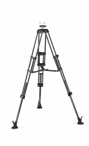 Manfrotto MVK504XTWINMC Kit Trepied video Carbon cu spreader de mijloc [11]