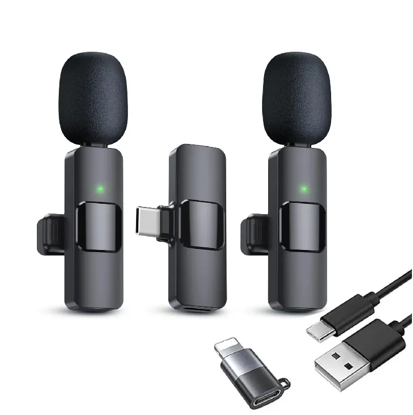 Sistem de microfoane wireless cu noise cancelling ultracompact pentru dispozitive USB-C/Lightning [1]
