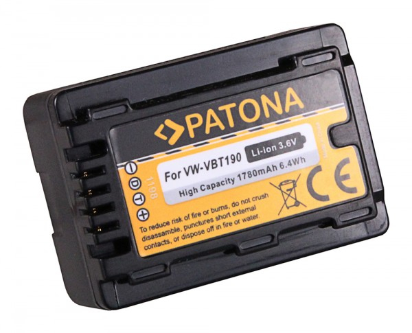 Patona Acumulator Replace Li-Ion pentru Panasonic VW-VBT190 1780mAh 3.6V [2]