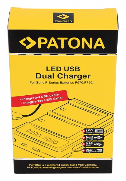 Patona Incarcator Dual Led USB NP-FM50 NP-F550 NP-F750 NP-F970 [6]