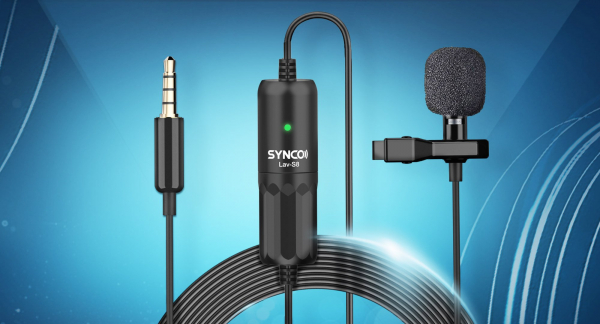Synco S8 lavaliera cu fir 8m pentru camere, smartphoone, tablete sau recordere [5]