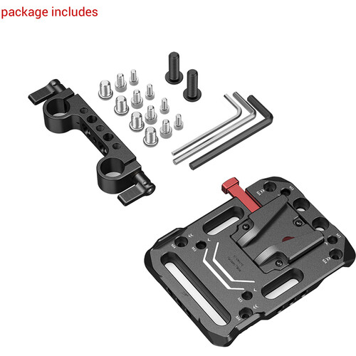 Placa baterie SmallRig V-Lock cu adaptor tija LWS de 15 mm [4]
