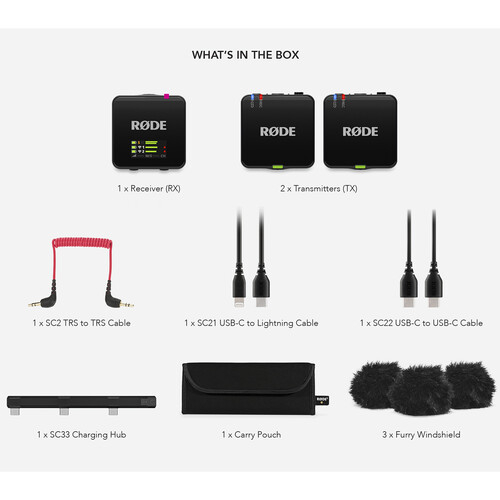 Rode Wireless Go III Sistem de microfon wireless pentru 2 persoane (2,4 GHz, negru) [7]