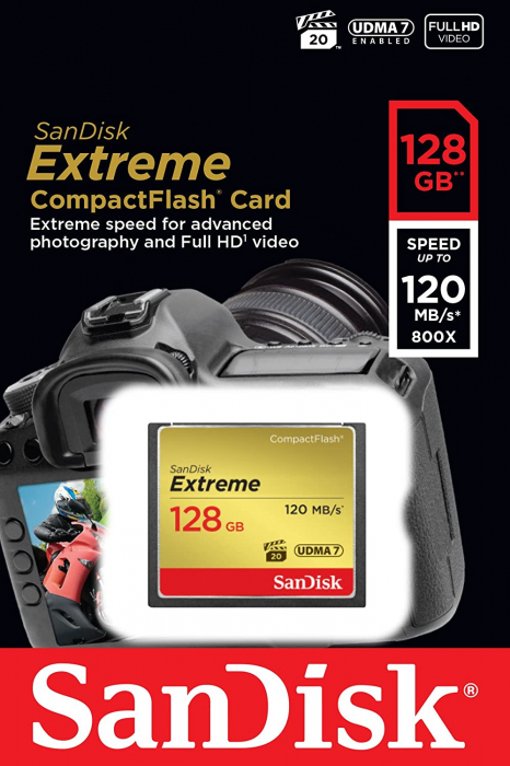 SanDisk Extreme CF 128GB Extreme 120MB/s UDMA 7 800x [2]