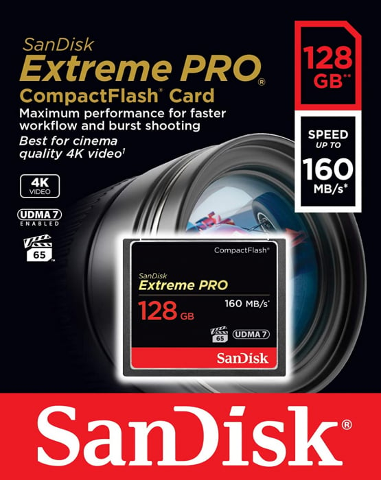SanDisk Extreme PRO 128GB CF Card UDMA 7 160MB/s  [2]