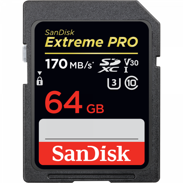 SanDisk Card Memorie Extreme Pro SDXC 64GB 170MB s 170MB imagine 2022 3foto.ro