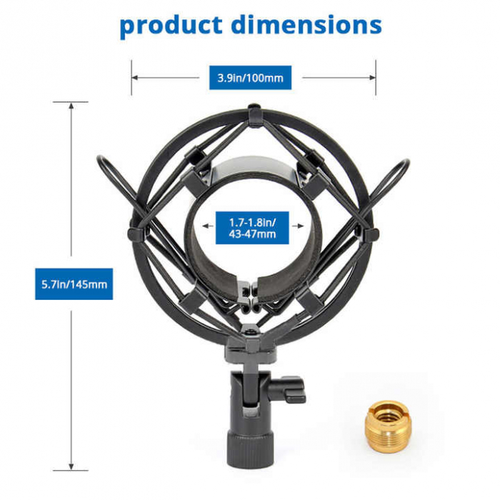 Shock Mount metalic pentru microfon [3]