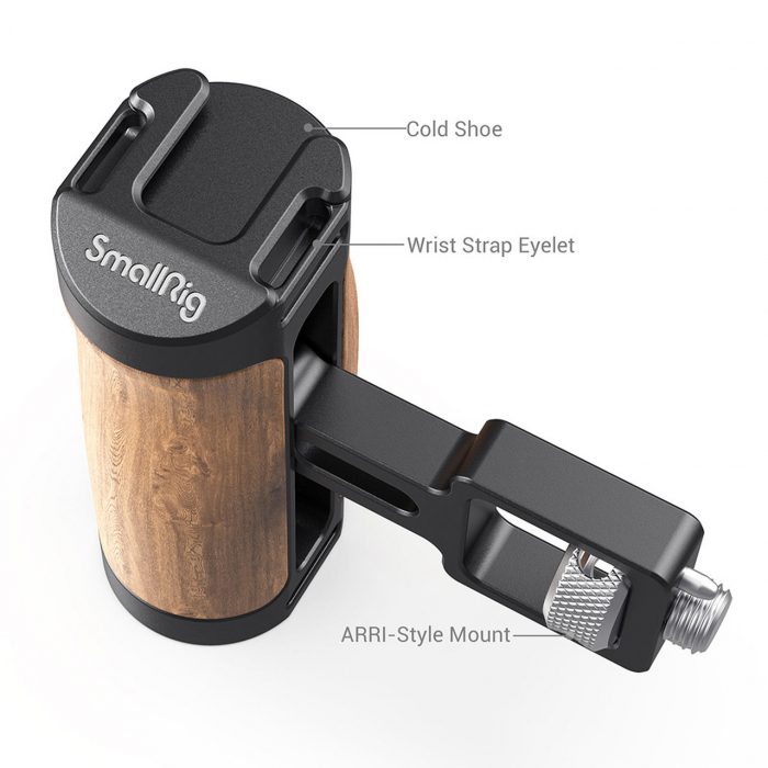 Smallrig 2914 Wooden Mini Side Handle cu Arri Style Mount [4]