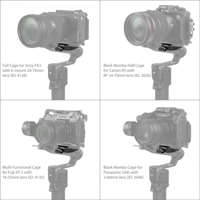 SmallRig 4195 Mount Plate Arca-Swiss pentru DJI RS 3 Mini [6]