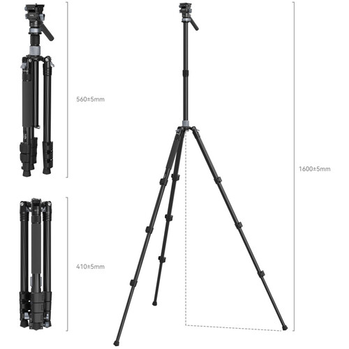 SmallRig 4221 Trepied Video din carbon 2-in1 (se transforma in monopied) [3]