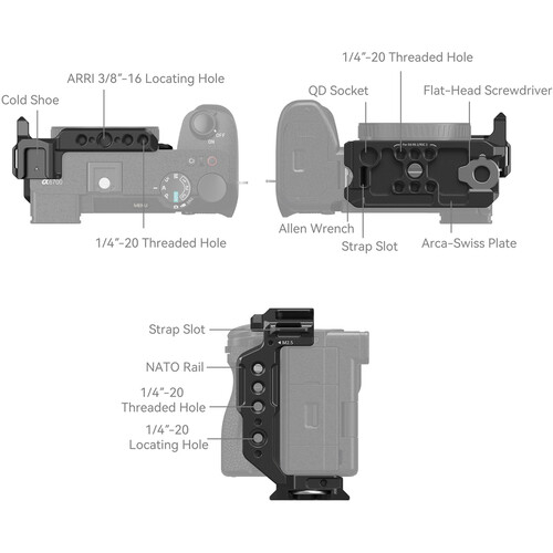 SmallRig 4337 Half Cage pentru Sony Alpha 6700 / 6600 / 6500 / 6400 [3]