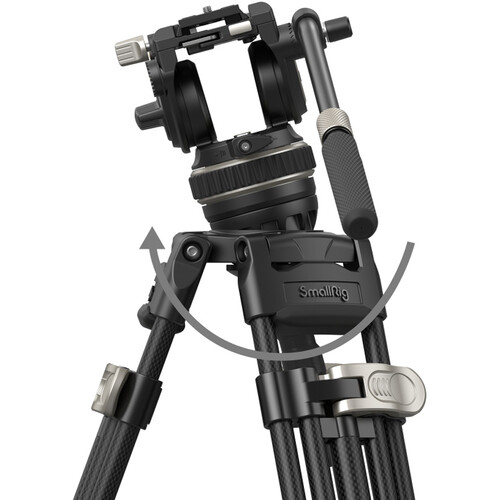 SmallRig AD-100 FreeBlazer Kit trepied video cu cap fluid heavy-duty carbon [6]