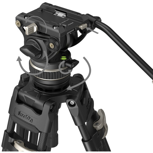 SmallRig AD-100 FreeBlazer Kit trepied video cu cap fluid heavy-duty carbon [4]