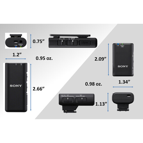Sony ECM-W2BT Sistem digital de microfon wireless Bluetooth cu montare pentru camere foto Sony [18]