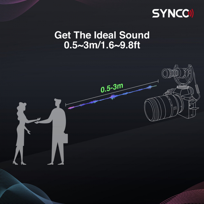 Synco MIC-M1S Microfon pentru camera si smartphone [8]
