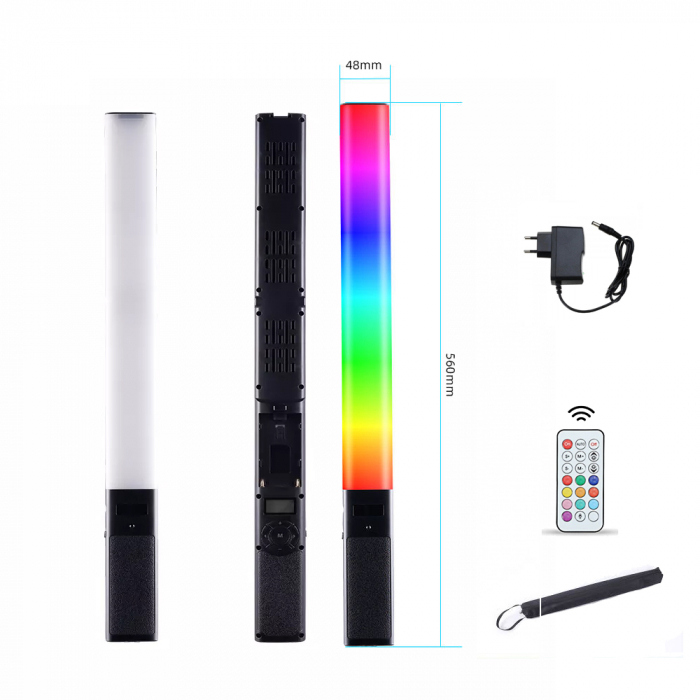 Tolifo KIT 120W LED 32000-5600K x 2 cu softbox, stativ si Bagheta LED RGB [2]