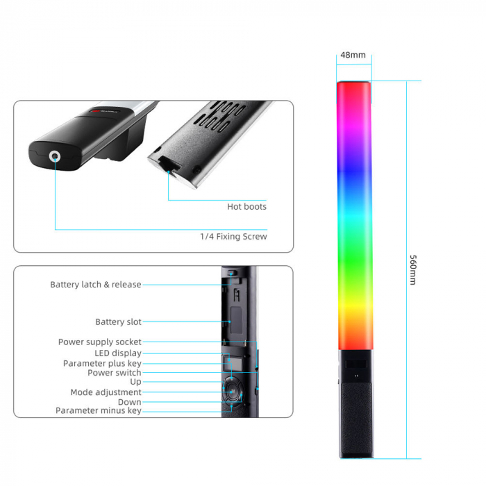 Tolifo ST-20B LED Bicolor/RGB Tubular 55cm [4]