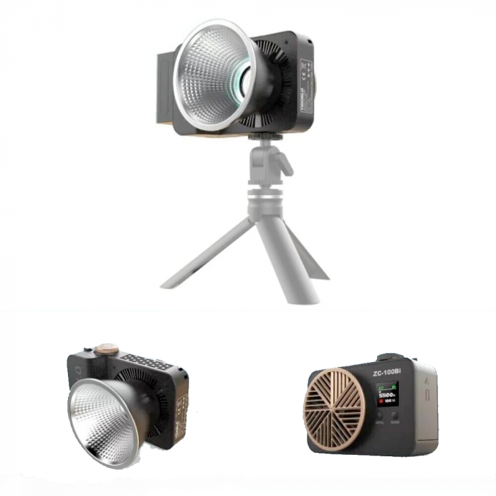 ZC-100 100W COB LED 2700K-7500K foto-video portabil cu alimentare NP [3]