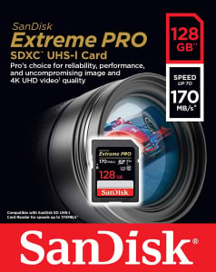Sandisk Extreme Card Memorie SDXC 170MB/S 128GB [1]