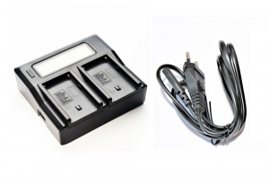 Accesorii aparate foto - Digital Power Incarcator dual LCD compatibil Acumulator Canon LP-E10