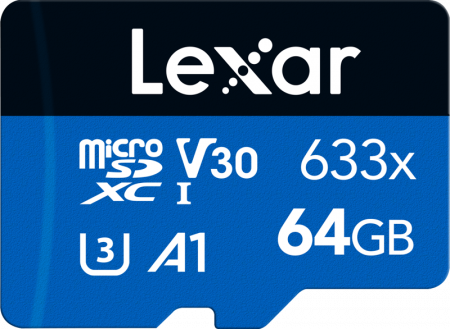 Carduri memorie - LEXAR 633X microSDHC/SDXC (V30) R95/W45 64GB (fara adaptor SD)