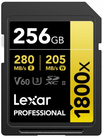 Carduri memorie - LEXAR SDXC Pro 1800x U3 UHS-II R280/W210 (V60) 256GB