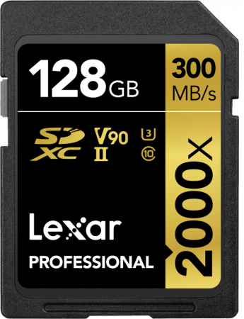 Carduri memorie - LEXAR SDXC Pro 2000X UHS-II U3 R300/W260 (V90) 128GB