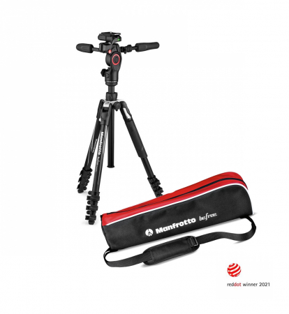 Trepiede video - Manfrotto Befree Live 3Way Kit Trepied foto video fluid