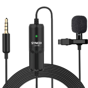 Synco S8 lavaliera cu fir 8m pentru camere, smartphoone, tablete sau recordere [0]