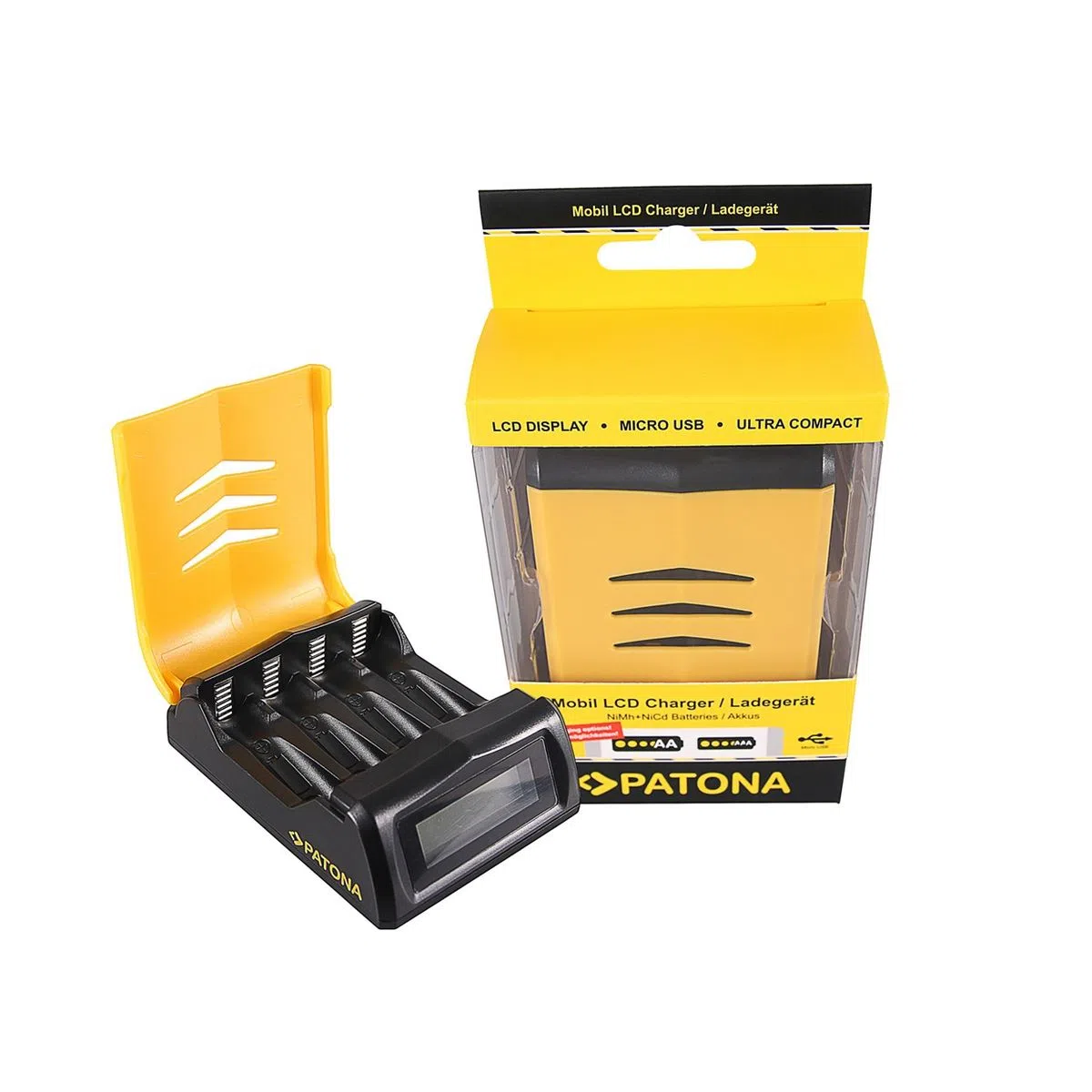 Acumulatori si incarcatoare AA/AAA - Patona Incarcator Fast Charger cu Display LCD pentru Acumulatorii Tip AA/AAA