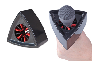 Rycote suport triunghilar logo brand reporter microfon negru [1]