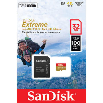 Sandisk Card memorie microSD 32GB 100/60 MB/s