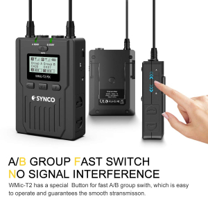 Synco Lavaliera Wireless WMic-T2 cu Transmitter dual [1]