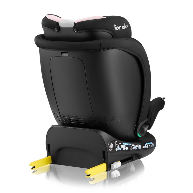 Scaun auto, Lionelo, i-Size Navy, 0-36 Kg, 40-150 cm, Cu isofix si picior de fixare, Protectie laterala, Rotire 360 grade, Negru/Roz [16]