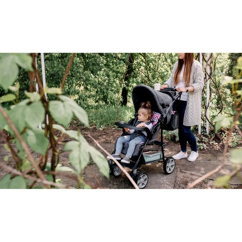 Lionelo - Carucior sport Emma Plus, Cu tavita, 2 Suporturi pentru pahar, Geanta accesorii, Conform cu standardul european de securitate EN1888-1, Pink Scandi [10]