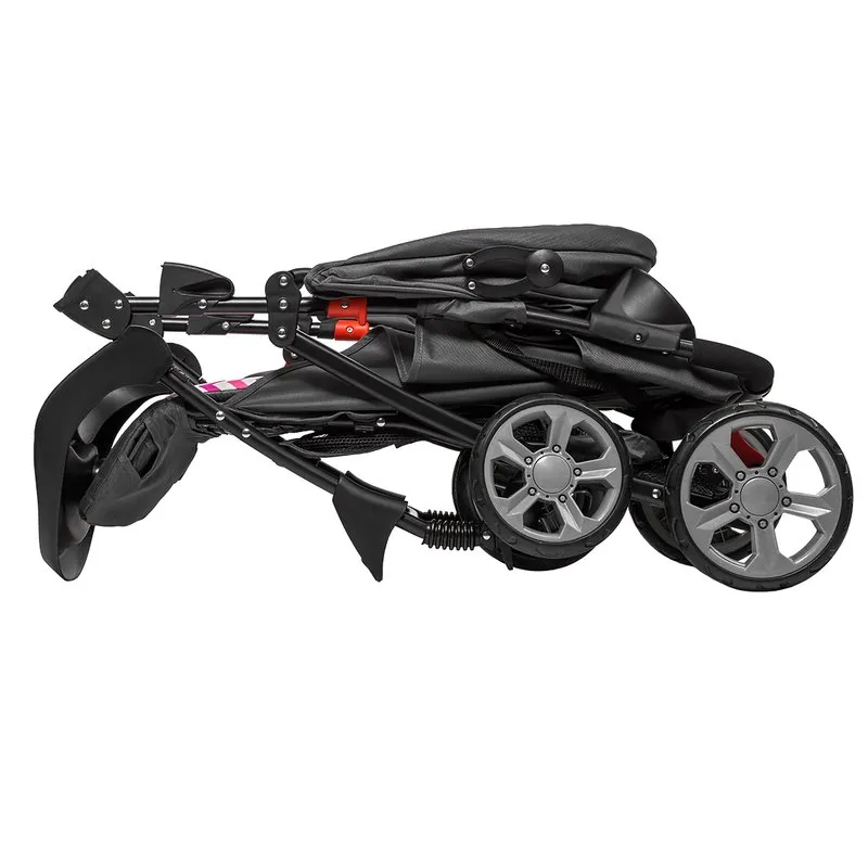Lionelo - Carucior sport Emma Plus, Cu tavita, 2 Suporturi pentru pahar, Geanta accesorii, Conform cu standardul european de securitate EN1888-1, Pink Scandi [8]