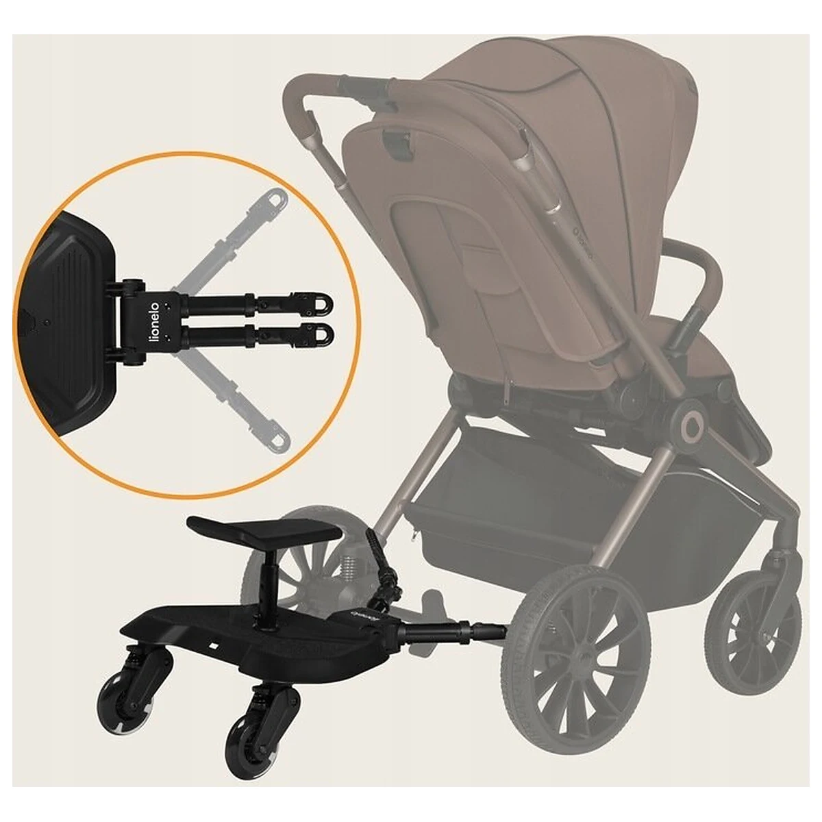 Adaptor universal carucior pentru al doilea copil, Lionelo, Buggy Board, 2 in 1, 3 pozitii reglare sezut pe inaltime, [16]