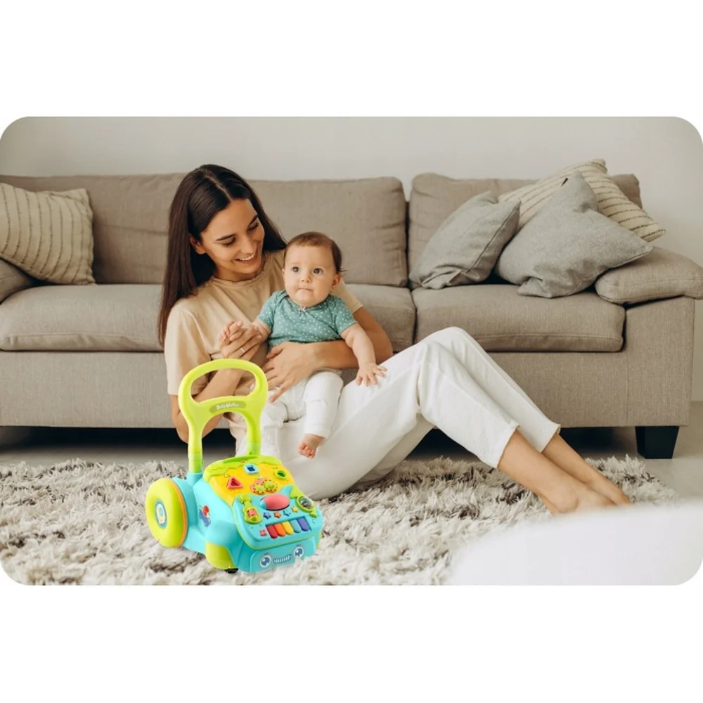 Antemergator 2 in 1 cu diverse activitati si muzica Ricokids - Turcoaz [7]
