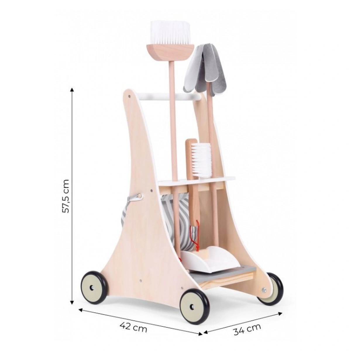 Antemergator lemn cu aspirator Ecotoys copii 1 an+ [11]