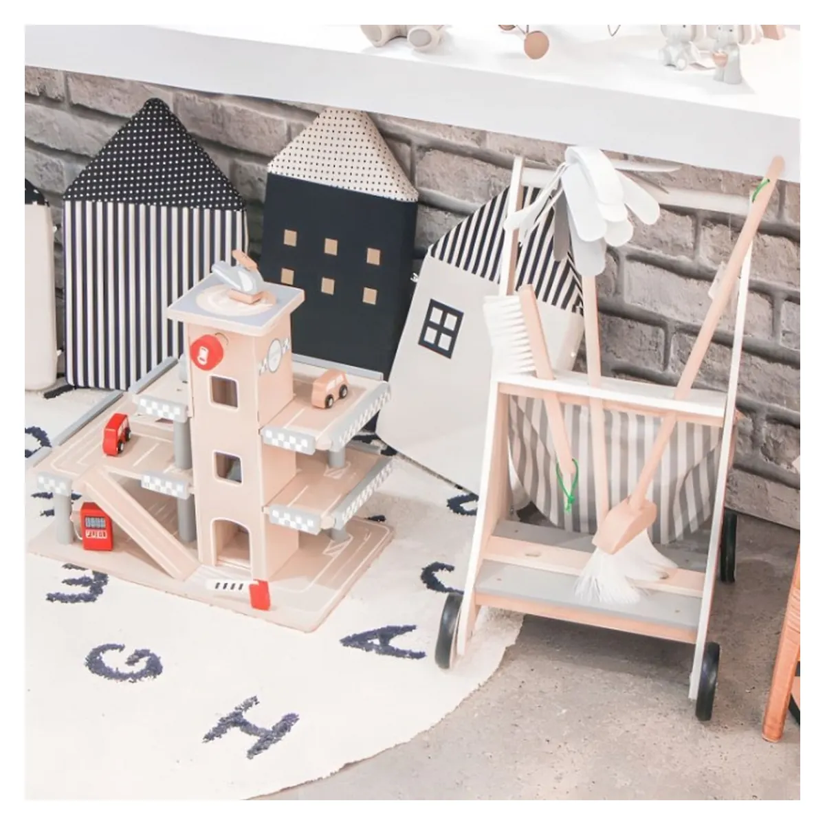 Antemergator lemn cu aspirator Ecotoys copii 1 an+ [10]