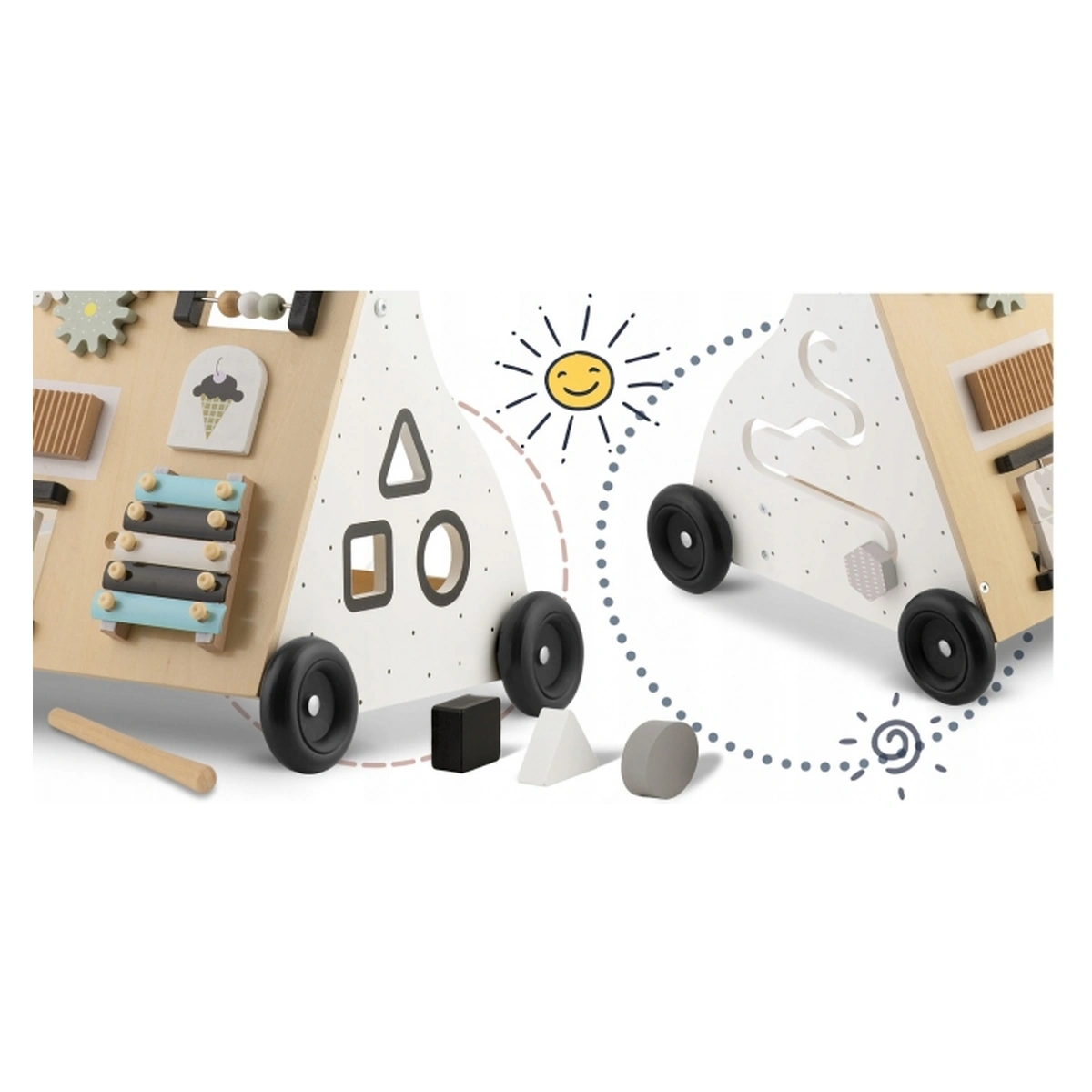 Antemergator lemn cu activitati Ricokids 12 luni+ [4]