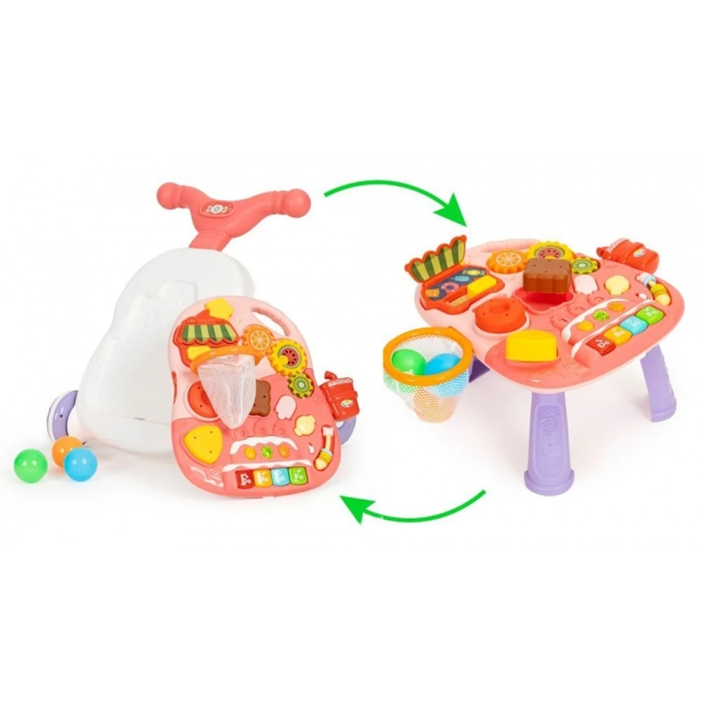 Antemergator educational 2 in 1 Huanger - Alb cu roz [7]