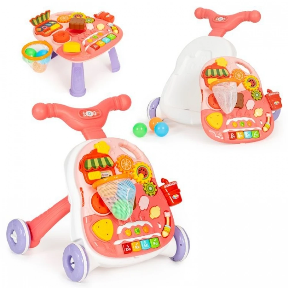 Antemergator educational 2 in 1 Huanger - Alb cu roz [6]