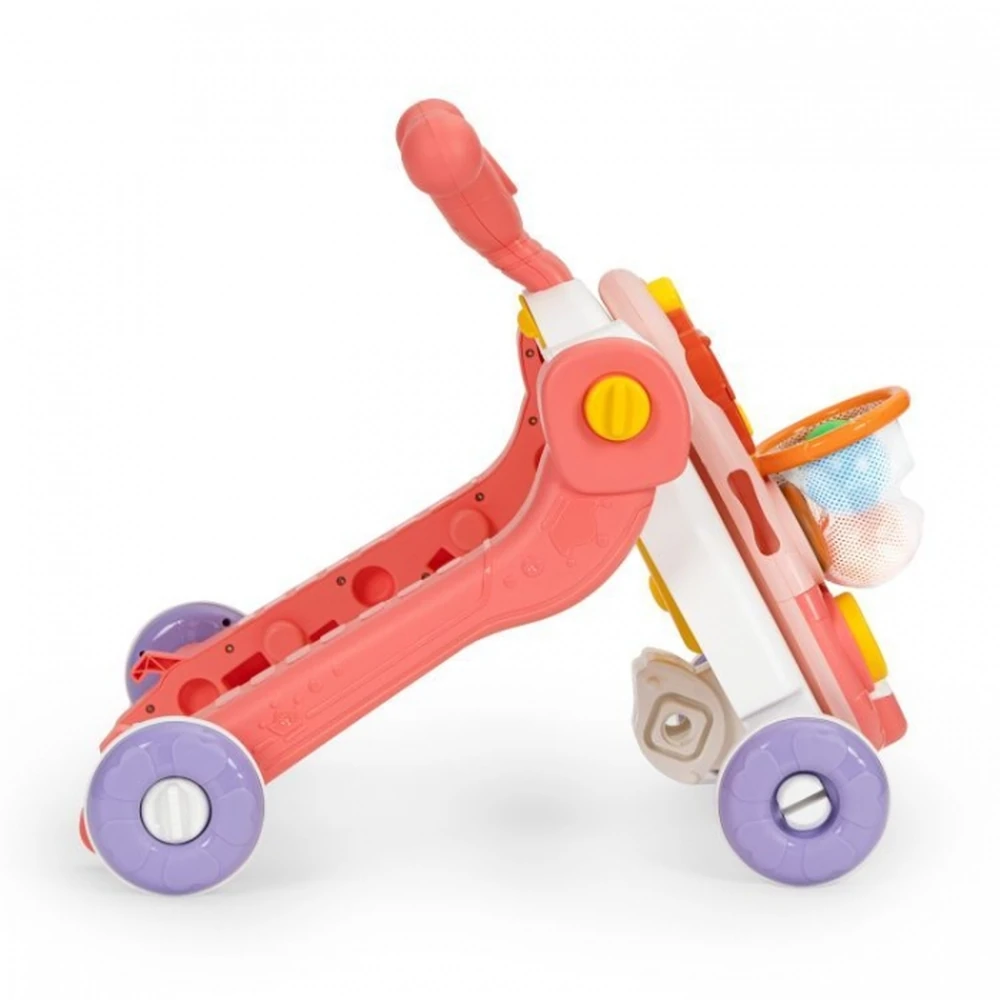 Antemergator educational 4 in 1 (antemergator, masuta, trotineta, bicicleta) Huanger - Roz [6]